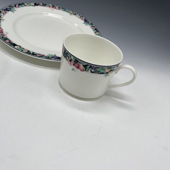 Mikasa Orchard Mural Teacup Cup & Saucer & Salad Plate 3-pc Set Luncheon - Picture 5 of 12